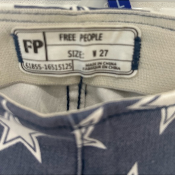 Free People Penny Pull-on Stars & Stripes Flare Jeans - Picture 3 of 9